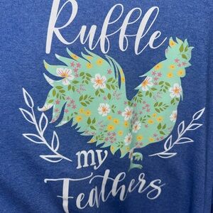Women’s XL long sleeve with Floral Rooster Design